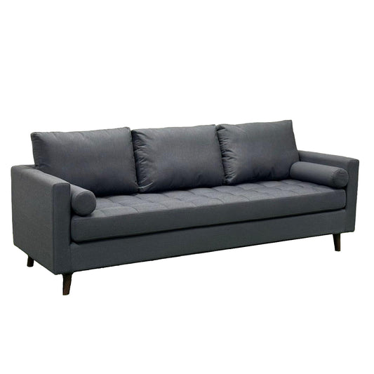 STANBERRY 3 Seater Sofa with 2 Bolster Cushions in Grey