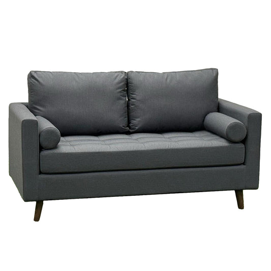 STANBERRY 2 Seater Sofa with 2 Bolster Cushions in Grey
