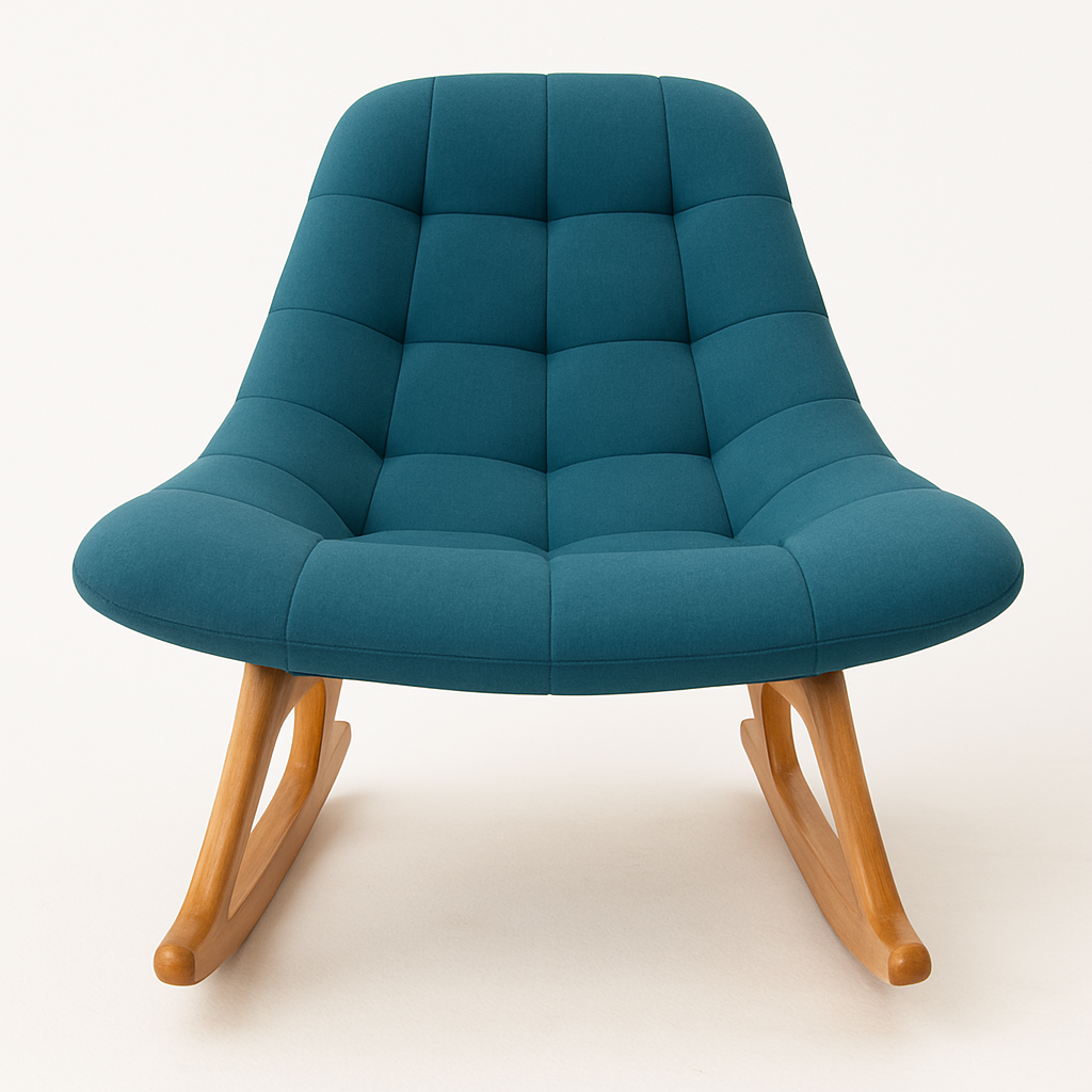 KOLTON Rocking Chair | Marine Blue Modern Accent Chair