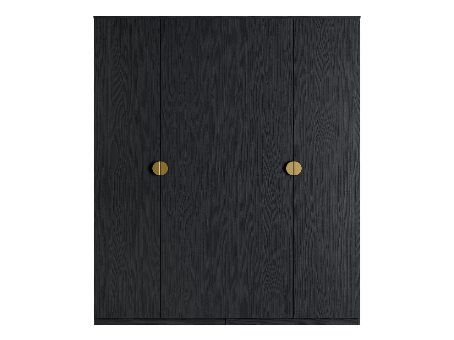MOND 180cm Large Combo Wardrobe – Black Graphite 4 Door