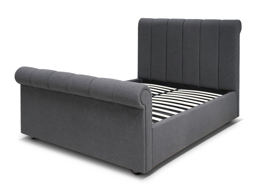 CONAUGHT Ottoman Bed – (Dark Grey Fabric) | Available in 3 Sizes