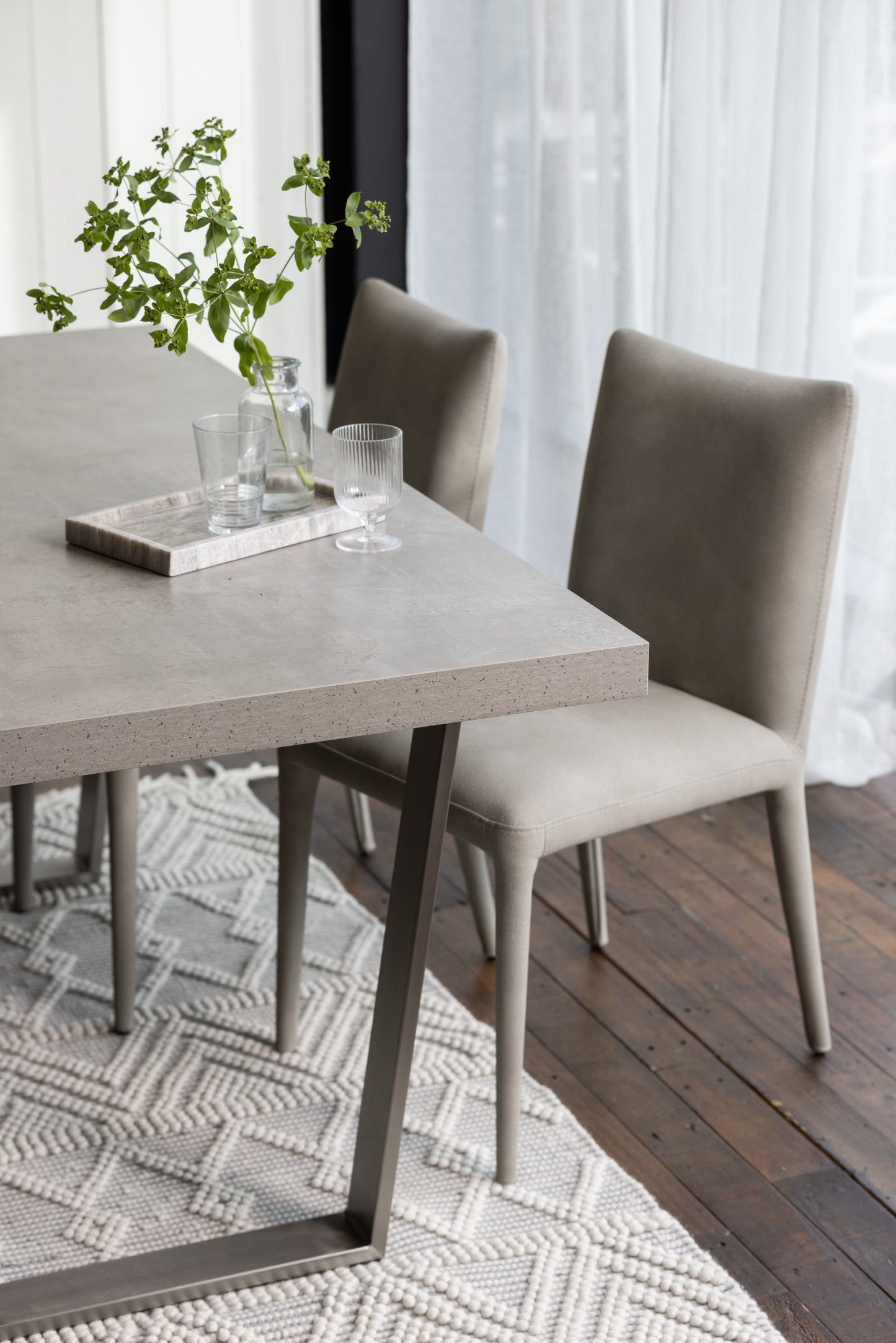PETRA 200cm Dining Table – Modern Stone Effect with Metal Legs (Pre-Order, 21-Day Lead Time)