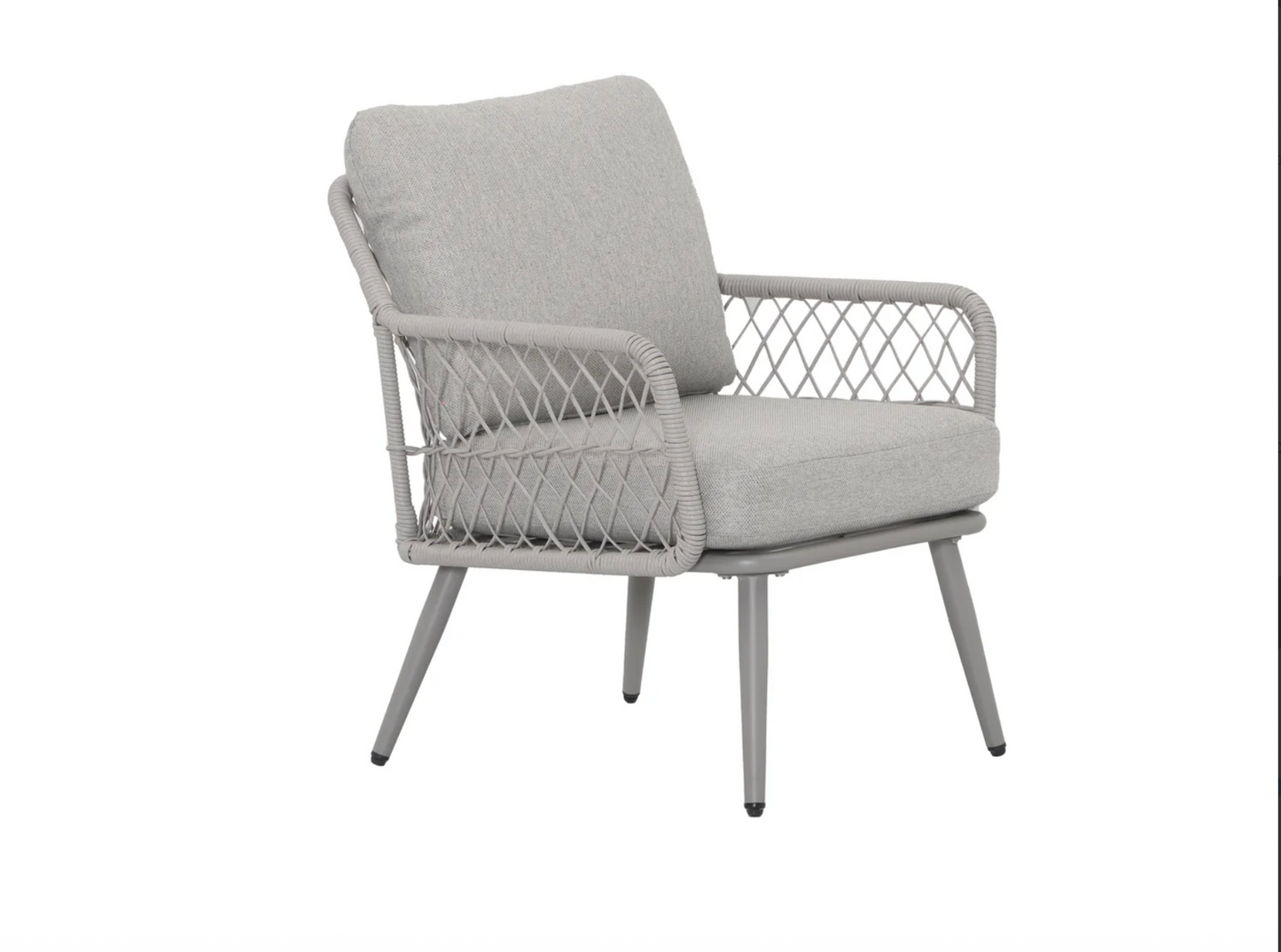 Toulon Aluminium & Rope 2 Seater Sofa and 2 Chairs with Table Set
