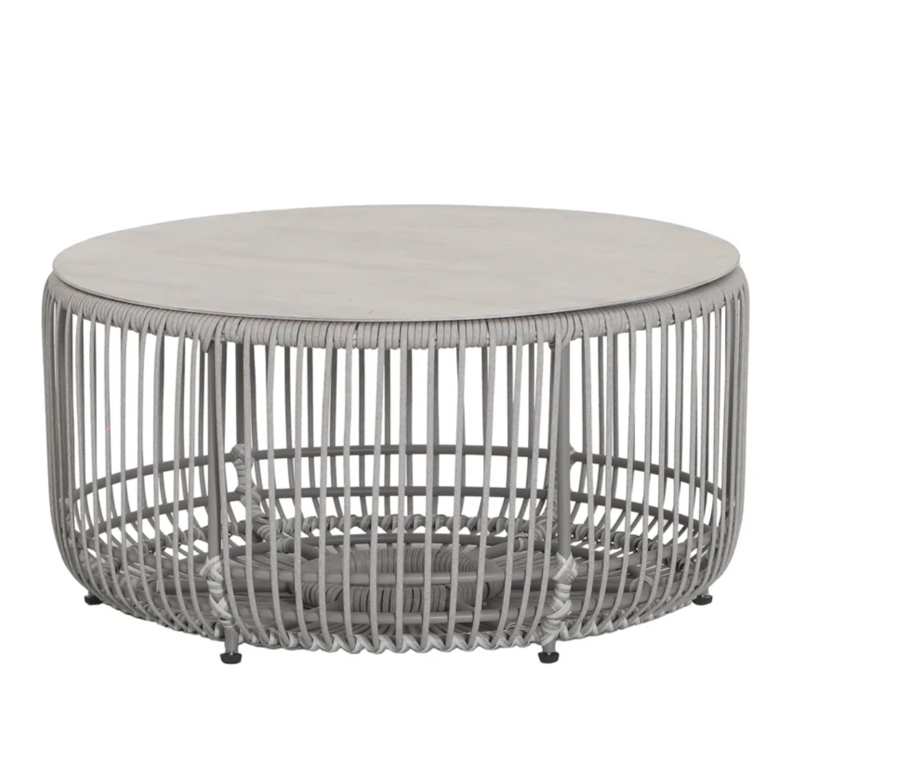 Toulon Aluminium & Rope 2 Seater Sofa and 2 Chairs with Table Set