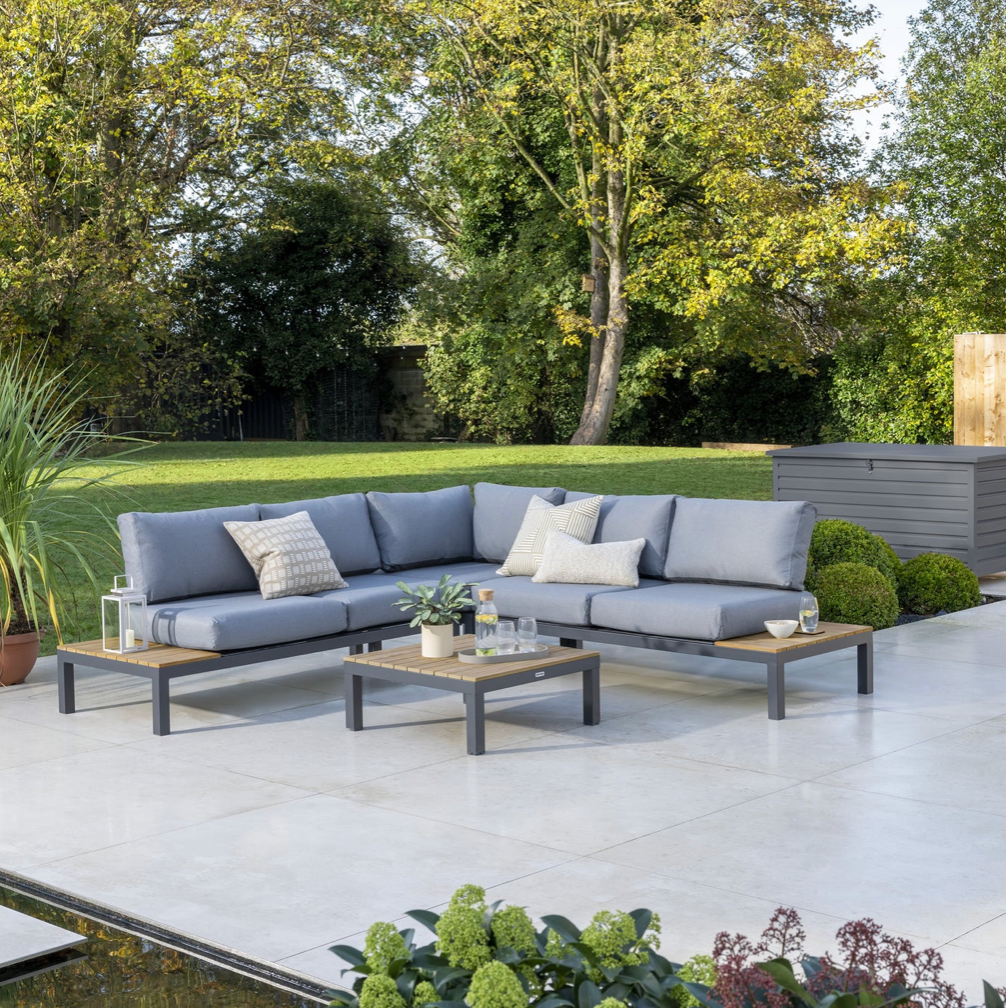 Elba Signature Standard Low Lounge Corner Set (Grey)