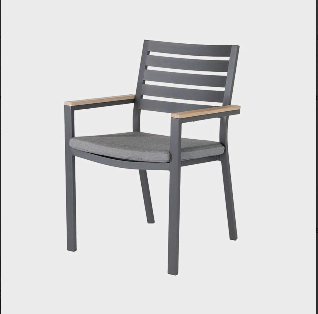 Elba 6 Seater Aluminium & Teak Outdoor Dining Set