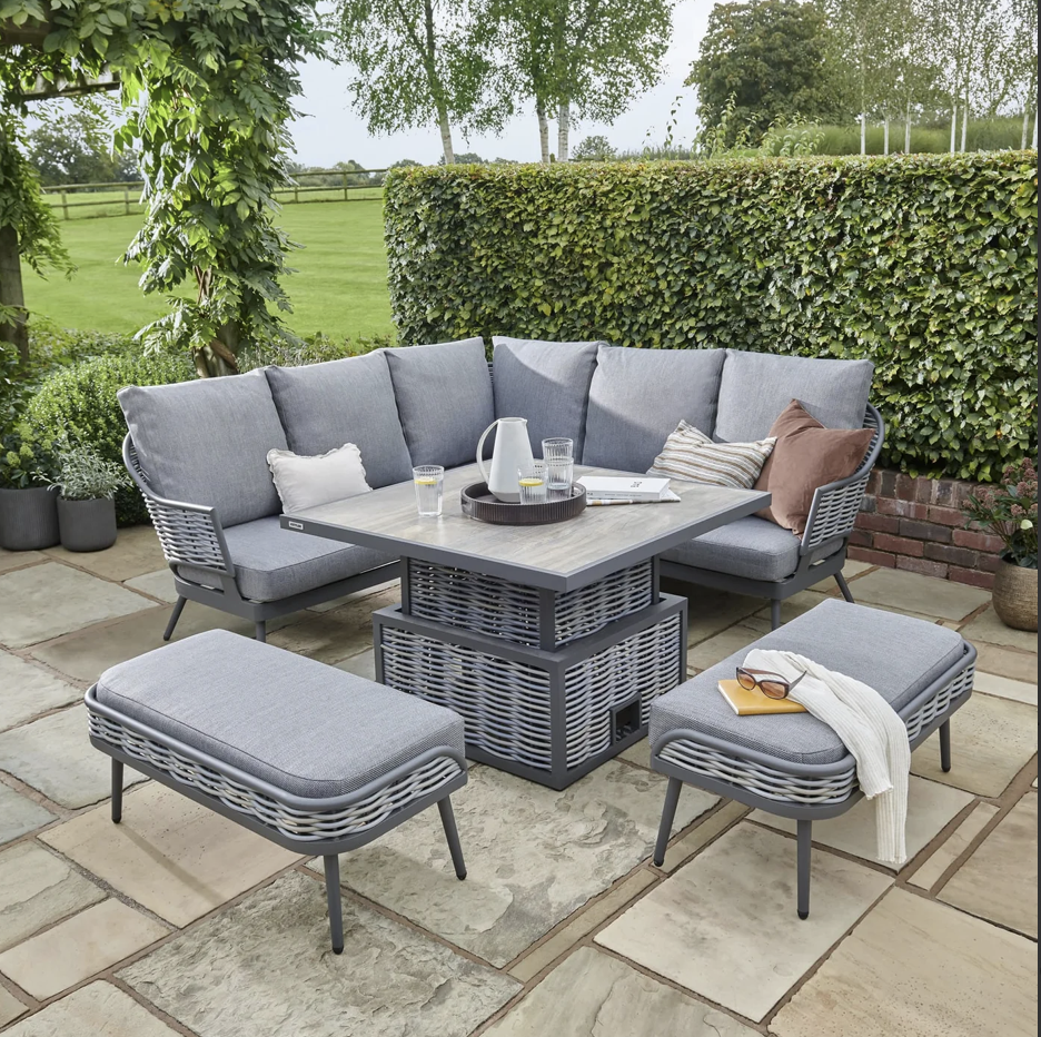 Malo Corner Sofa Set with Adjustable Table