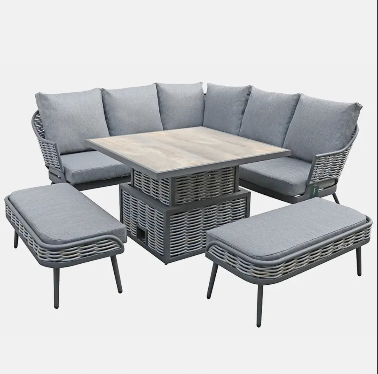 Malo Corner Sofa Set with Adjustable Table