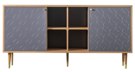 NEWBURY Sideboard with Carved Door & Brass Detail