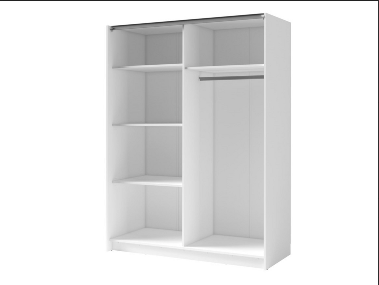 DALIA 150cm Sliding Wardrobe (White & Artisan Oak)