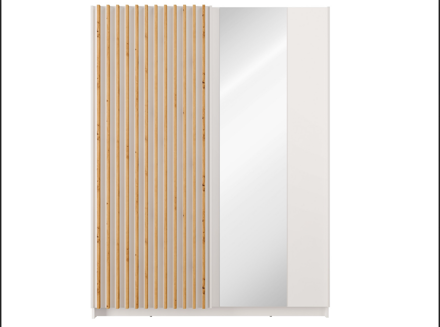 DALIA 150cm Sliding Wardrobe (White & Artisan Oak)