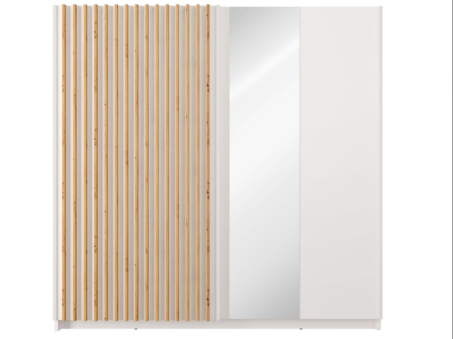 DALIA 200cm Sliding Wardrobe (White & Artisan Oak)