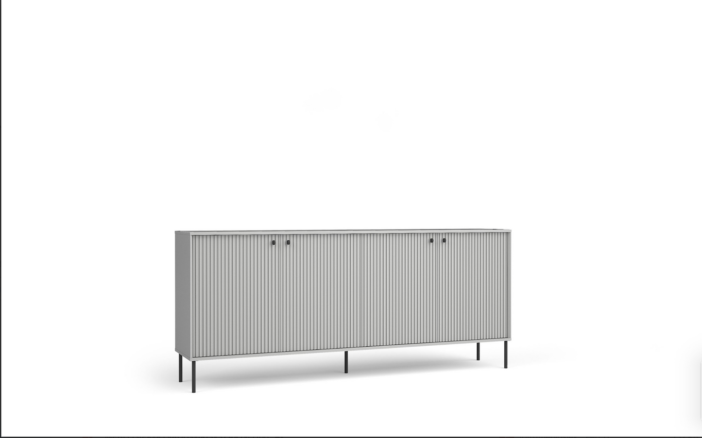 IRIS KOMODA – Grey 4 Door Komoda Cabinet with Storage
