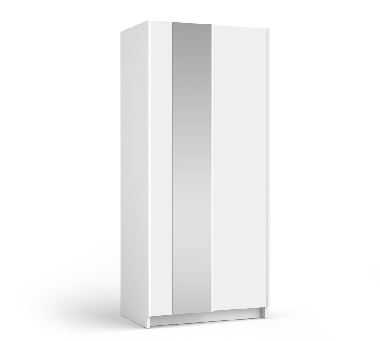 SOFIA 80cm | White Sliding Wardrobe with Mirror