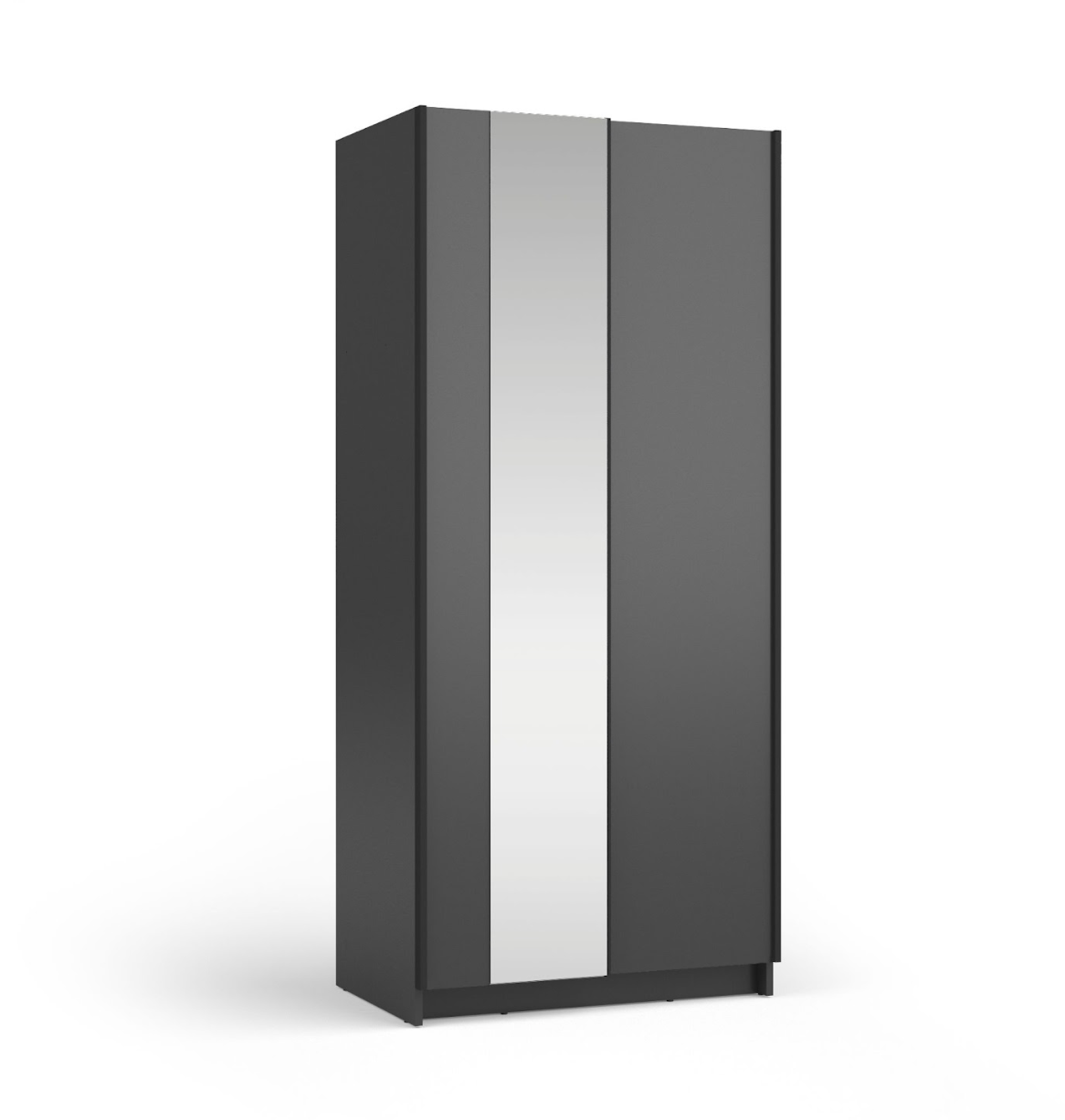 SOFIA 80cm | Black Sliding Wardrobe with Mirror