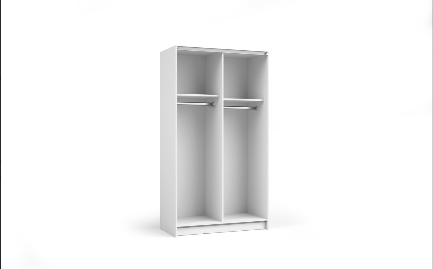 SOFIA 100cm | White Sliding Wardrobe with Mirror