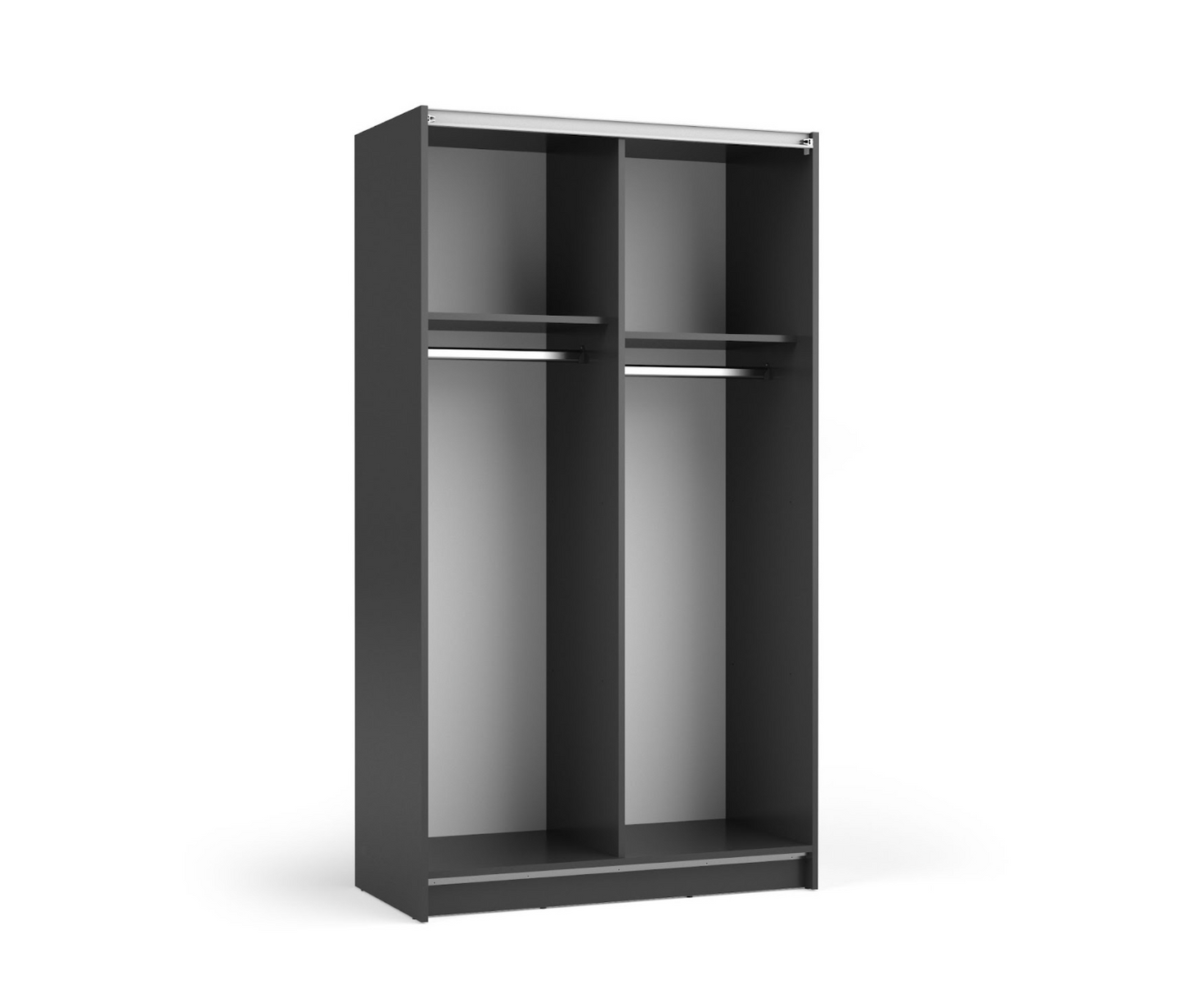 SOFIA 100cm | Black Sliding Wardrobe with Mirror