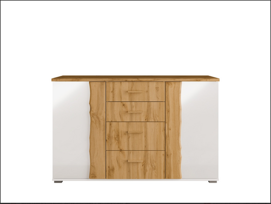 WOOD Chest of Drawers – Alpine White & Oak Wotan