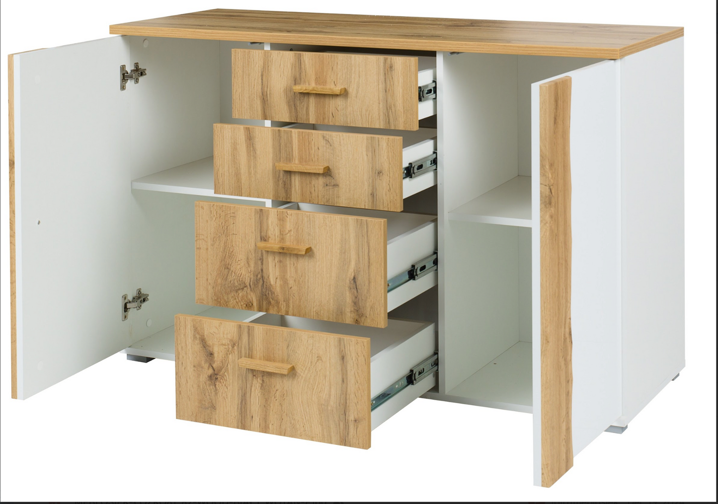 WOOD Chest of Drawers – Alpine White & Oak Wotan