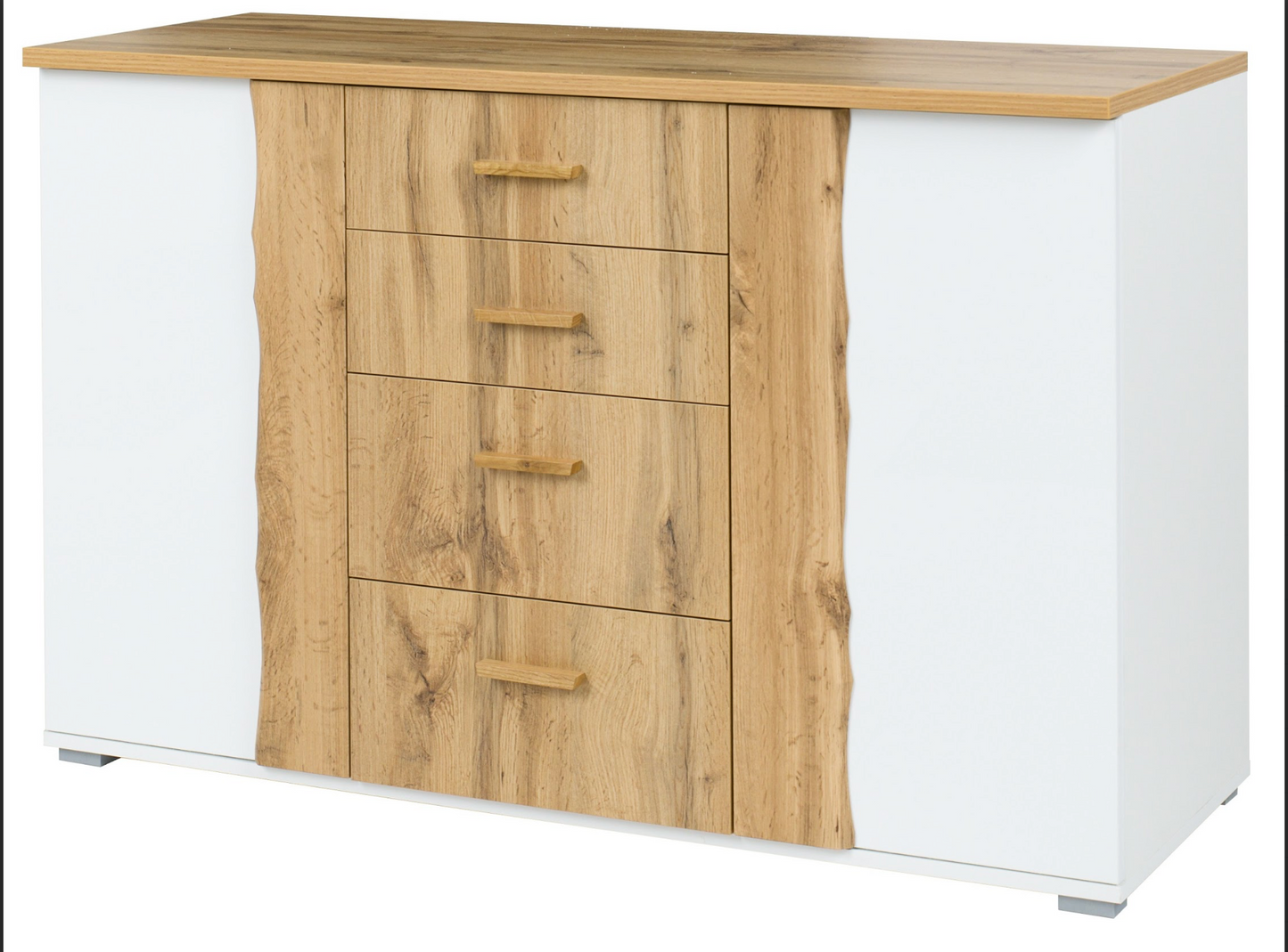 WOOD Chest of Drawers – Alpine White & Oak Wotan