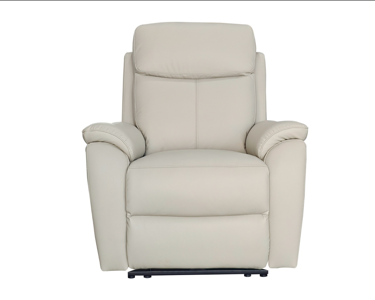 KINGSTON Genuine Leather Recliner Armchair - Pewter