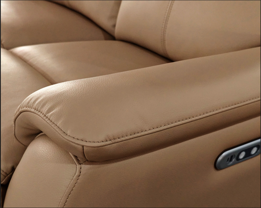 KINGSTON Genuine Leather Recliner Armchair – Tan