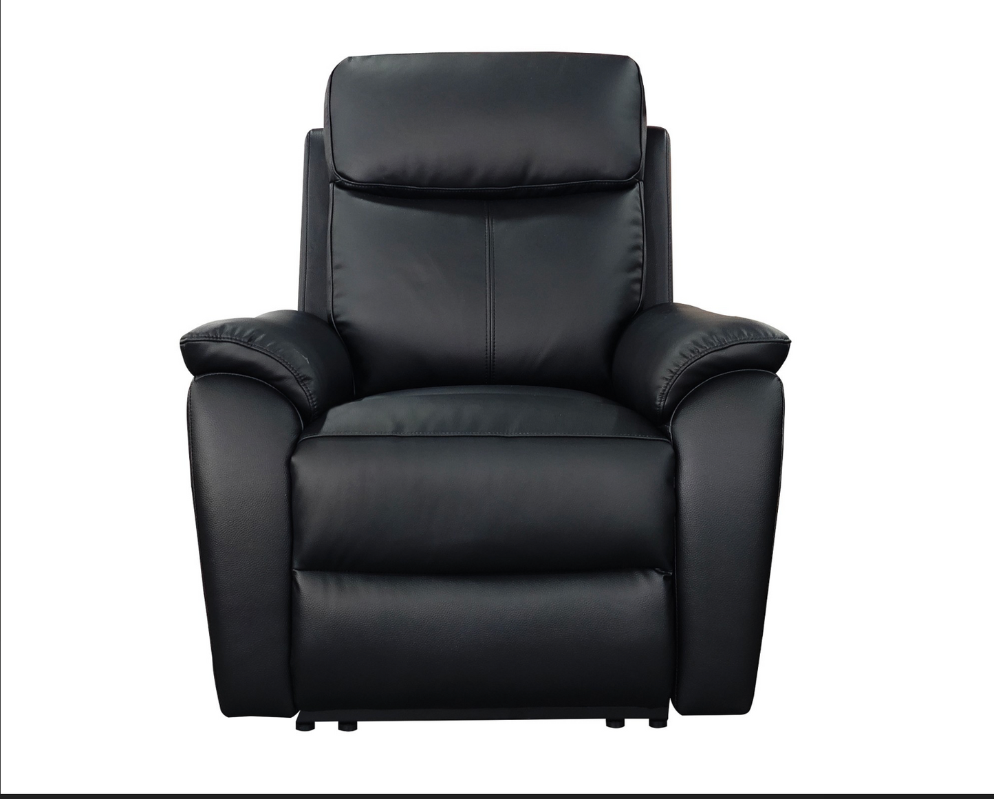 KINGSTON Genuine Leather Recliner Armchair – Black