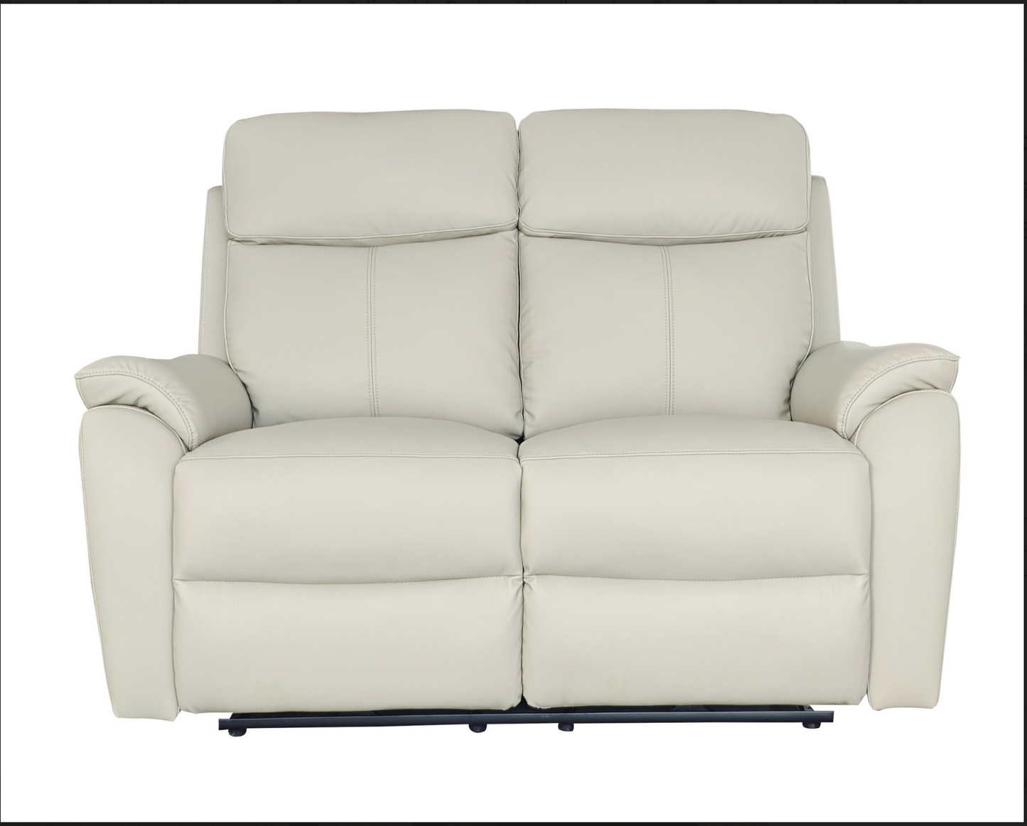 KINGSTON Genuine Leather 2-Seater Recliner Sofa – Pewter