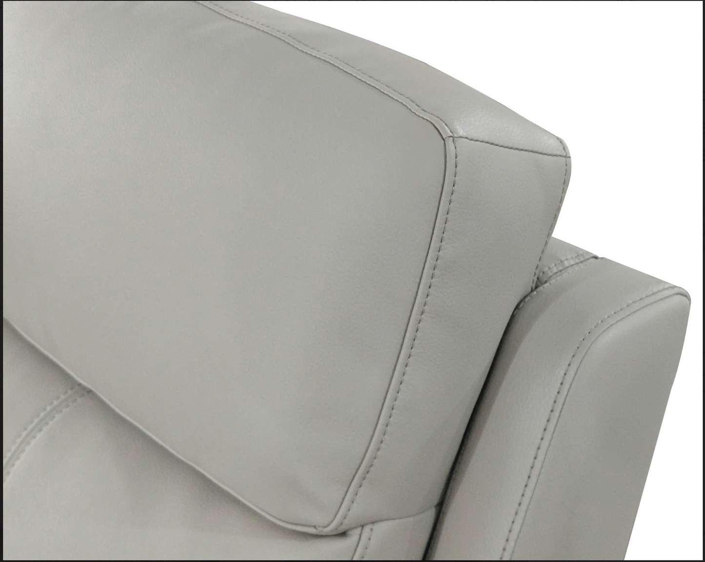 KINGSTON Genuine Leather 2-Seater Recliner Sofa – Pewter