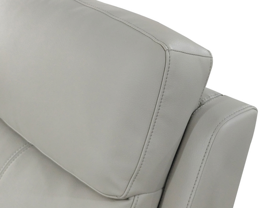 KINGSTON Genuine Leather 3-Seater Recliner Sofa – Pewter