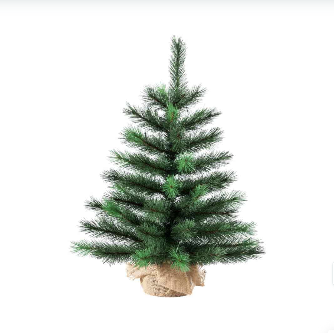 PINE in Burlap 2ft Artificial Christmas Tree