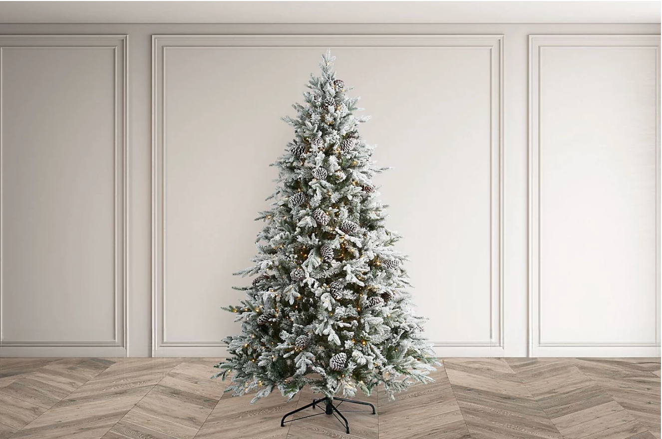 FROSTED WINTERFOLD FIR 6.5ft Pre-Lit Tree – 450 LED, 8 Function
