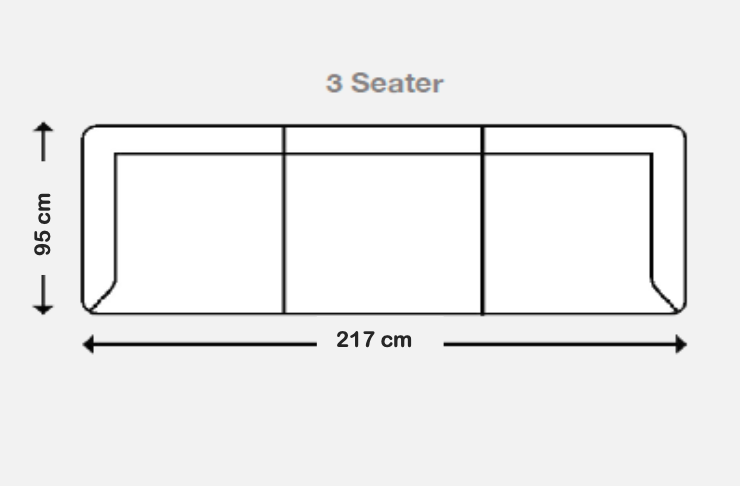 WESTBURY Light Grey 3 Seater Power Recliner