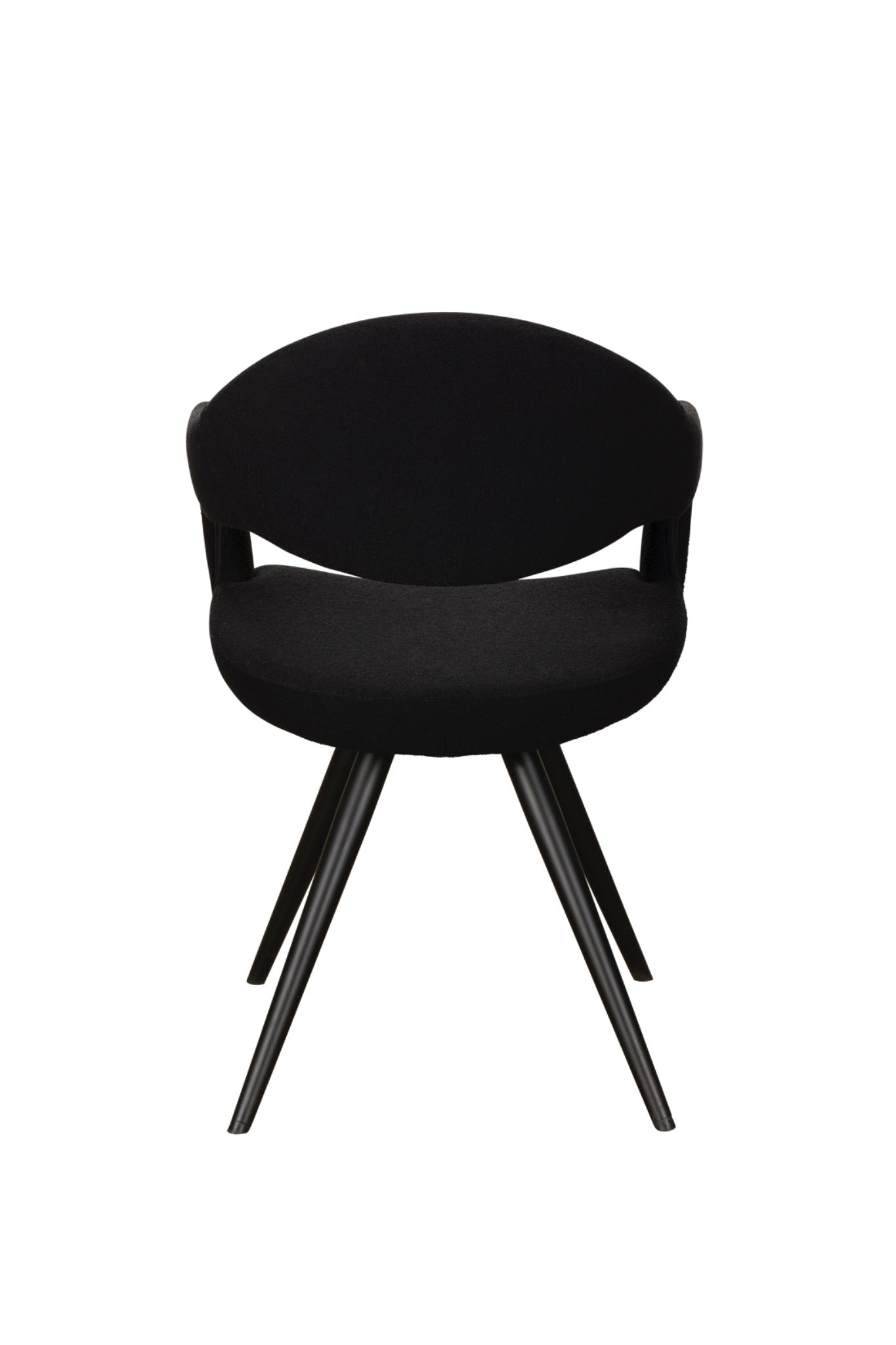 JASMINE Armchair (Black) Pair – Modern Curved Fabric Chairs (Pre-Order, 21-Day Lead Time)