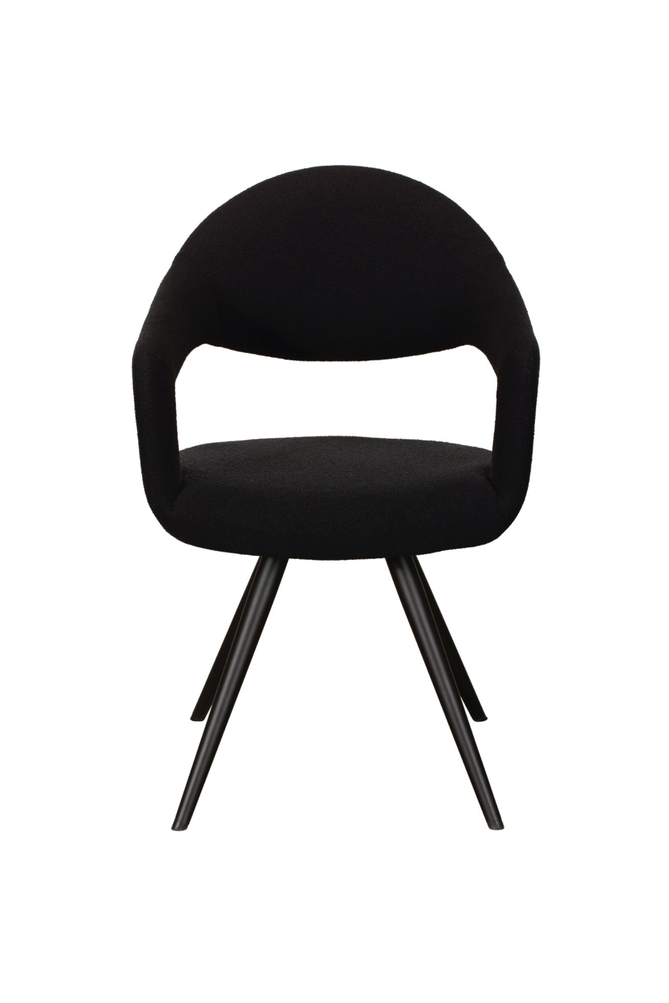 JASMINE Armchair (Black) Pair – Modern Curved Fabric Chairs (Pre-Order, 21-Day Lead Time)