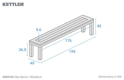 Elba 6 Seater Aluminium & Teak Outdoor Dining Set
