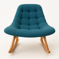 KOLTON Rocking Chair | Marine Blue Modern Accent Chair