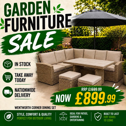 WENTWORTH Rattan Dining Corner Set