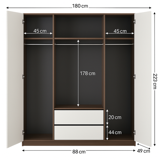 MADISON Combo Wardrobe 180cm