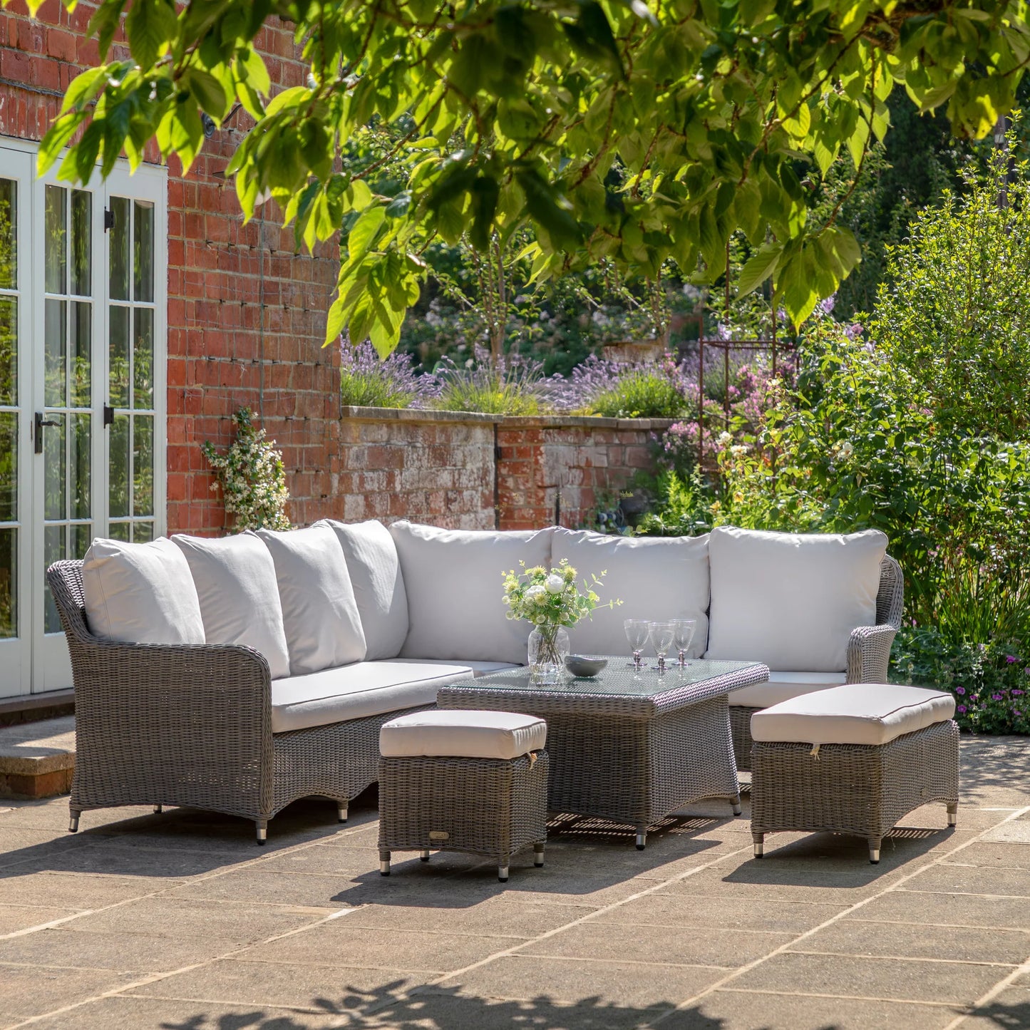 Ascot Corner Dining Set with Rising Table