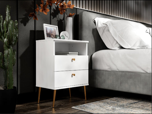 HIGH Bedside Table - White