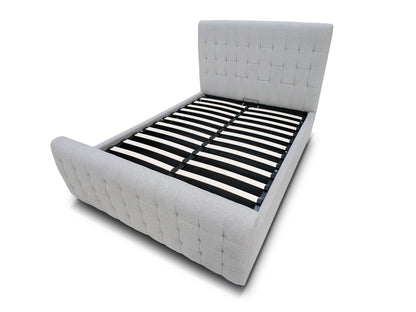 BERKELEY Ottoman Bed – Double (Light Grey Fabric) | Direct Home Delivery