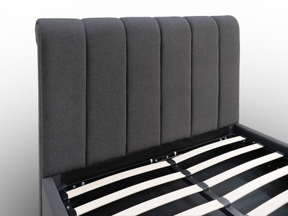 CONAUGHT Ottoman Bed – Double (Dark Grey Fabric) | Direct Home Delivery