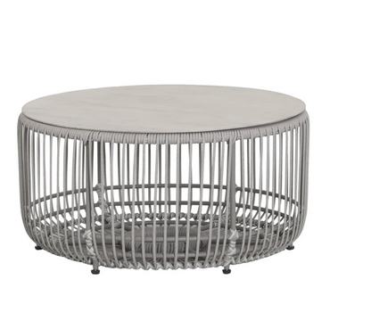 Toulon Aluminium & Rope 2 Seater Sofa and 2 Chairs with Table Set