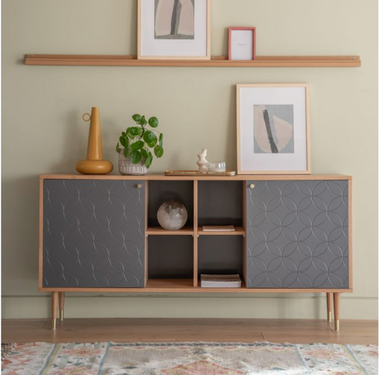 NEWBURY Sideboard with Carved Door & Brass Detail