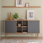 NEWBURY Sideboard with Carved Door & Brass Detail