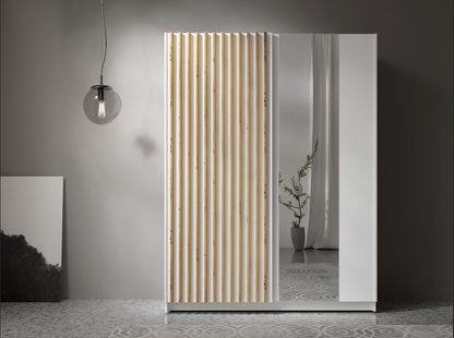 DALIA 150cm Sliding Wardrobe (White & Artisan Oak)