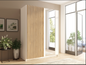 DALIA 150cm Sliding Wardrobe (White & Artisan Oak)