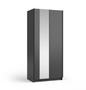 SOFIA 80cm | Black Sliding Wardrobe with Mirror