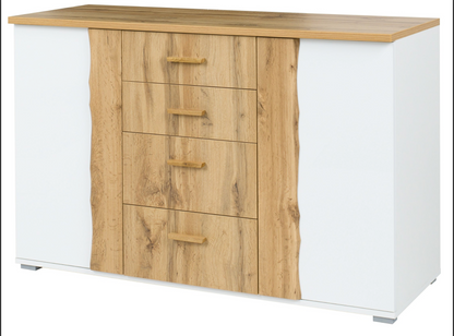 WOOD Chest of Drawers – Alpine White & Oak Wotan